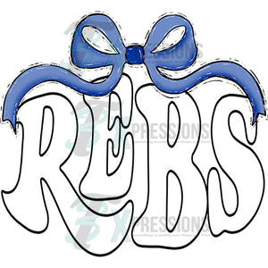 Blue Bow White Rebs