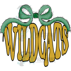 Green Bow Vegas Gold Wildcats