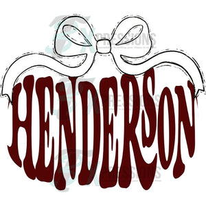 White Bow Maroon Henderson