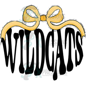 Yellow Gold Bow Wildcats