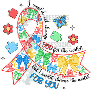 autism coquette ribbon