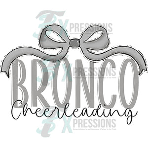 Gray Bow Bronco Cheerleading