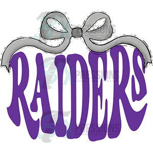 Gray Bow Purple Raiders