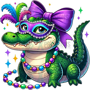 Mardi gras crocodile