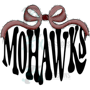 Maroon Bow Mohawks