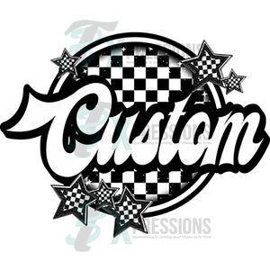 Personalized Checkered background mascot