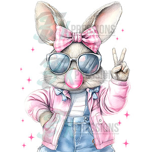 Pink Jacket Easter Bunny