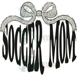 SPeckled bow Soccer Mom