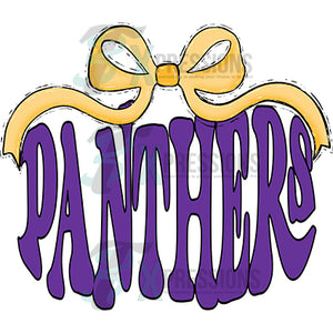 Yellow Bow Purple Panthers