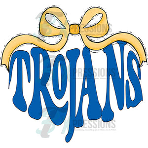 Yellow Bow Blue Trojans