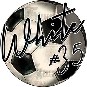 Personalized Soccerball name and number