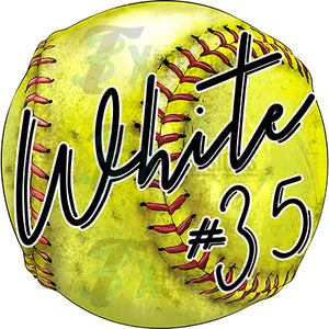 Personalized Softball name and number