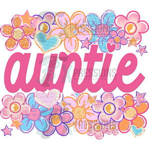 AUNTIE Floral Heart Family Names