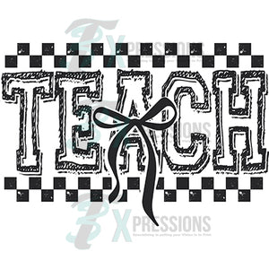 Checkered Teach Black