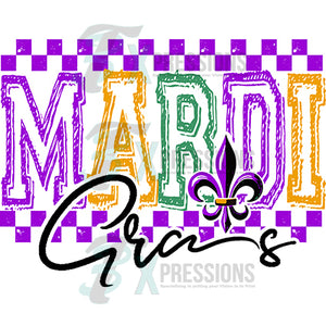 Mardi Gras Checkered