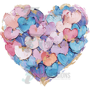 Pastel painted heart