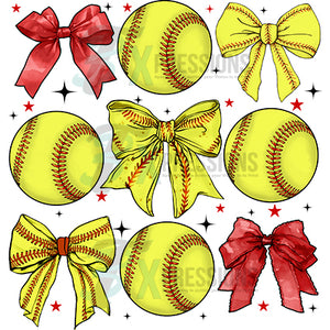 Softball Bow COllage