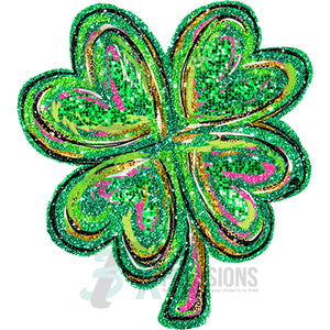 Glitter four leaf clover