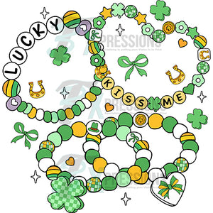 Kiss me st patricks day bracelet