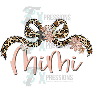 Leopard FLoral Bow Mimi