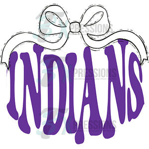 White Bow Purple Indians