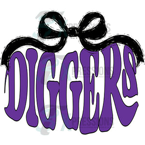 Black Bow Purple DIggers