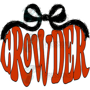 Black Bow Red Crowder