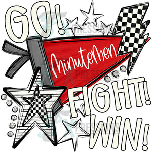 Personalized  RED GO FIGHT WIN PENNANTS