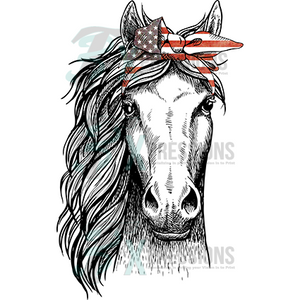 horse american flag bandana - 3T Xpressions