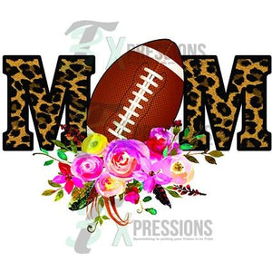 Leopard floral football mom