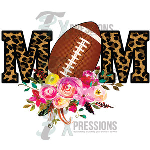 Leopard floral football mom - 3T Xpressions
