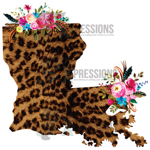 Leopard floral Louisiana - 3T Xpressions
