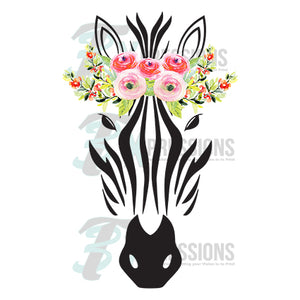 Zebra with Flower Crown - 3T Xpressions