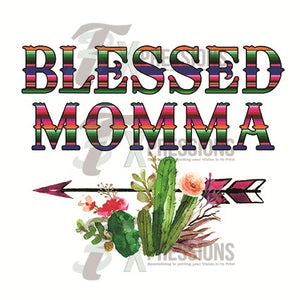 Blessed Mamma serape and cactus - 3T Xpressions