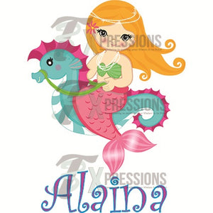 Personalized blonde hair mermaid - 3T Xpressions