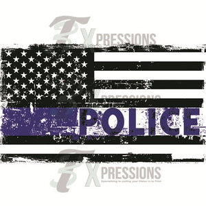 Blue Line Police Flag - 3T Xpressions