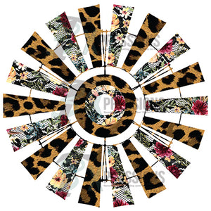 Leopard Floral Windmill
