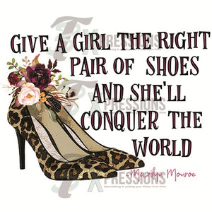 Give a Girl the right pair of shoes, leopard heels - 3T Xpressions