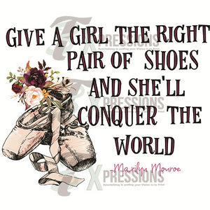Give a Girl the right pair of shoes, ballet slippers - 3T Xpressions