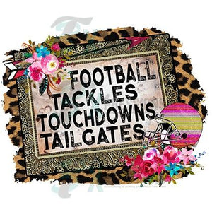 Football Tackles Touchdowns framed