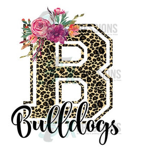 Personalized Leopard Floral Varsity Letter