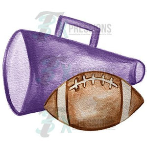Purple Megaphone and Football