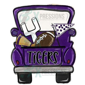Personalized Purple Football Truck