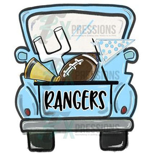 Personalized Baby Blue Football Truck