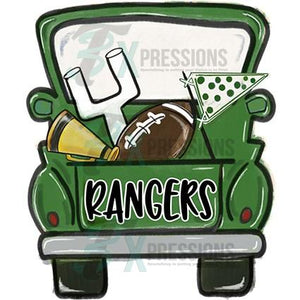 Personalized Green Football Truck
