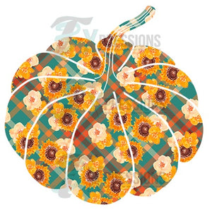 Floral plaid pumpkin - 3T Xpressions