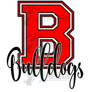 Personalized Color Red Varsity Letter