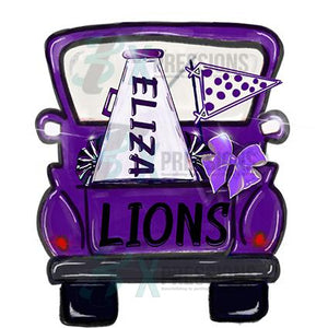 Personalized  Purple Cheer Truck