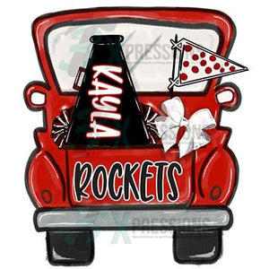 Personalized Red Cheer Truck