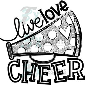 Silver Live Love Cheer